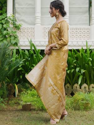 Women Ethnic Motifs Regular Kurta with Trousers & With Dupatta 5