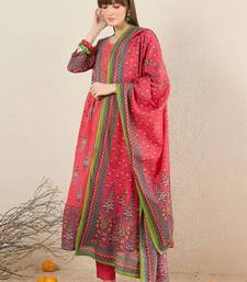 Women Ethnic Motifs Printed Panelled Pure Cotton Kurta with Trousers & With Dupatta