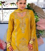Women Ethnic Motifs Embroidered Regular Thread Work Kurta with Palazzos & With Dupatta