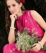 Women Ethnic Motifs Embroidered Regular Thread Work Pure Cotton Kurta with Palazzos