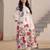 Women Floral Printed Pleated Pure Cotton Kurta with Trousers