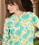 Women Floral Printed Regular Kurta with Trousers