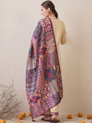 Women Ethnic Motifs Embroidered Regular Thread Work Kurta with Trousers & With Dupatta 6