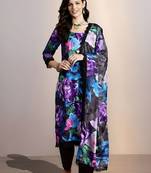 Women Floral Printed Regular Kurta with Trousers & With Dupatta