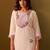 Women Floral Embroidered Regular Thread Work Kurta with Trousers