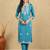 Women Ethnic Motifs Embroidered Regular Thread Work Kurta with Trousers