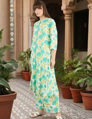 Women Floral Printed Regular Kurta with Palazzos 1