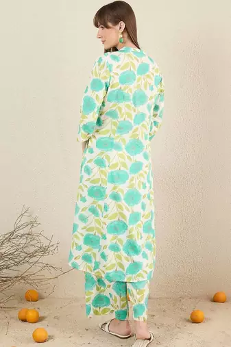 Women Floral Printed Regular Kurta with Palazzos