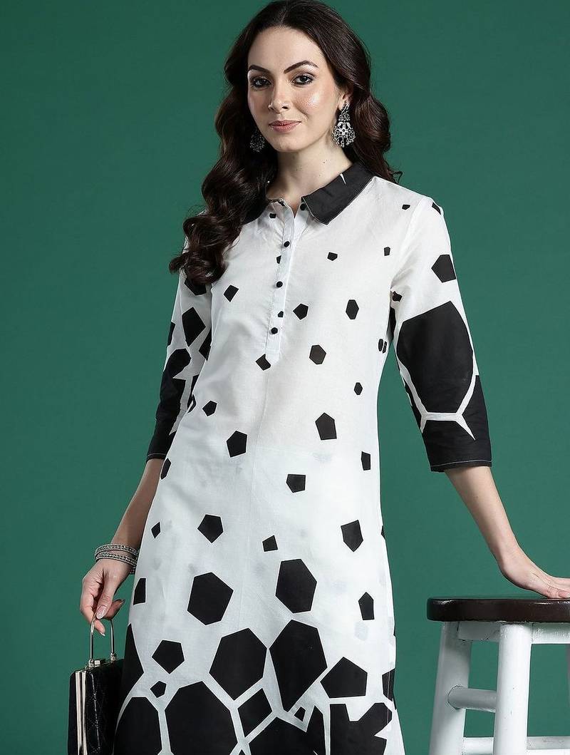 Women Printed Regular Pure Cotton Kurta with Trousers