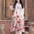 Women Floral Printed Pleated Pure Cotton Kurta with Trousers