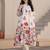 Women Floral Printed Pleated Pure Cotton Kurta with Trousers