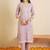 Women Floral Embroidered Regular Thread Work Pure Cotton Kurta with Trousers & With Dupatta