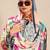 Women Floral Printed Regular Thread Work Kurta with Trousers & With Dupatta