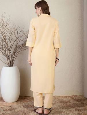 Women Floral Printed Regular Pure Cotton Kurta with Trousers 4