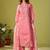 Women Floral Embroidered Regular Thread Work Kurta with Trousers & With Dupatta