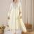 Women Floral Embroidered Empire Thread Work Pure Cotton Kurta with Trousers & With Dupatta
