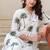 Women Ethnic Motifs Printed Regular Thread Work Pure Cotton Kurta with Trousers