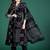 Women Printed Empire Thread Work Pure Cotton Kurta with Trousers & With Dupatta