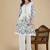 Women Floral Printed Pleated Thread Work Pure Cotton Kurta with Trousers
