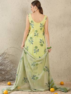 Women Floral Printed Regular Pure Cotton Kurta with Trousers & With Dupatta 5