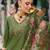 Women Floral Embroidered Regular Thread Work Liva Kurta with Trousers & With Dupatta