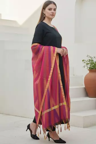 Women Regular Kurta with Trousers & With Dupatta
