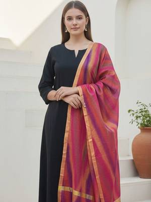 Women Regular Kurta with Trousers & With Dupatta 4