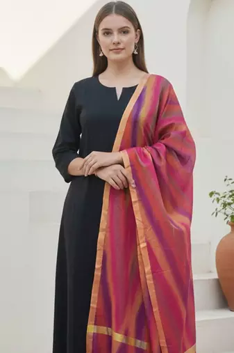 Women Regular Kurta with Trousers & With Dupatta