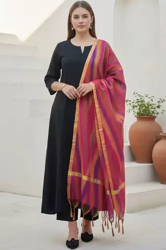 Women Regular Kurta with Trousers & With Dupatta