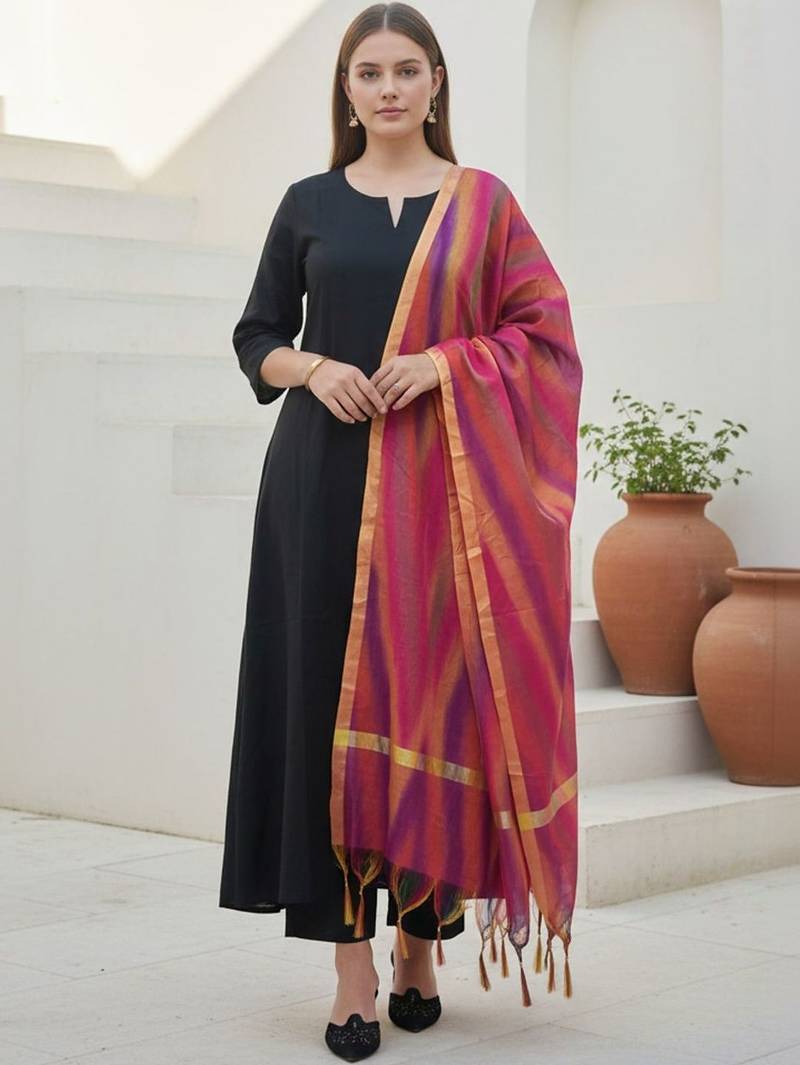 Women Regular Kurta with Trousers & With Dupatta