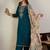 Ethnic Motifs Embroidered Regular Thread Work Kurta With Patiala & Dupatta
