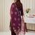 Ethnic Motifs Embroidered Thread Work Kurta With Trousers & Dupatta