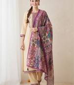 Ethnic Motifs Embroidered Regular Thread Work Kurta With Trouser & Dupatta