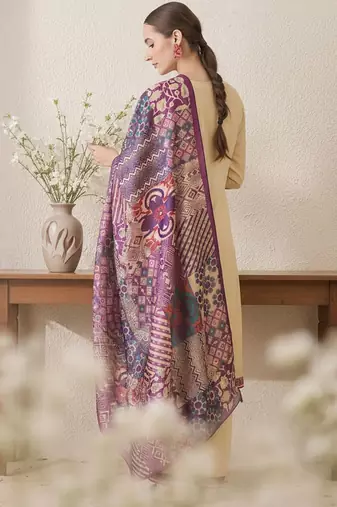Ethnic Motifs Embroidered Regular Thread Work Kurta With Trouser & Dupatta