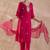 Ethnic Motifs Embroidered Thread Work Straight Kurta With Trousers & Dupatta