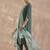 V-Neck Pleated Thread Work Straight Kurta With Trouser & Dupatta