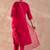Floral Embroidered Straight Thread Work Kurta With Trousers & With Dupatta