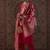 Floral Embroidered Thread Work Round Neck Straight Kurta With Trouser & Dupatta