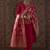 Floral Embroidered Thread Work Round Neck Straight Kurta With Trouser & Dupatta