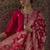 Floral Embroidered Thread Work Round Neck Straight Kurta With Trouser & Dupatta