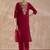 Floral Embroidered Round Neck Thread Work Kurta With Trouser