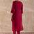 Floral Embroidered Round Neck Thread Work Kurta With Trouser
