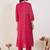 Women Ethnic Motifs Embroidered Regular Thread Work Silk Kurta with Trousers