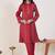 Ethnic Motifs Embroidered Mandarin Collar Thread Work Kurta With Trousers