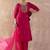 Floral Embroidered Regular Thread Work Straight Kurta With Trousers & Dupatta