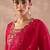 Floral Embroidered Regular Thread Work Straight Kurta With Trousers & Dupatta