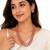 Red coral & white pearl 3-layer necklace and earrings set