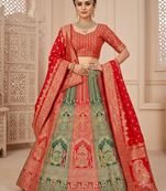 new fancy silk blend lehanga idian and pakistani 