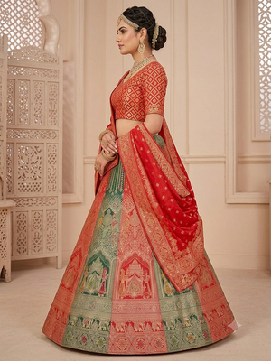 new fancy silk blend lehanga idian and pakistani  2