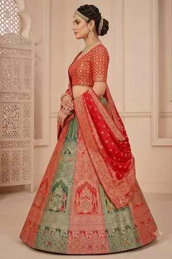 new fancy silk blend lehanga idian and pakistani 